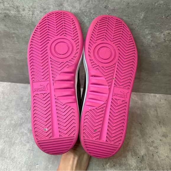 Puma Authentic Leather Sneakers Womens sz 7.5 - grey/pink - Picture 5 of 6